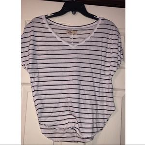 Hollister Black & White Striped Tee
